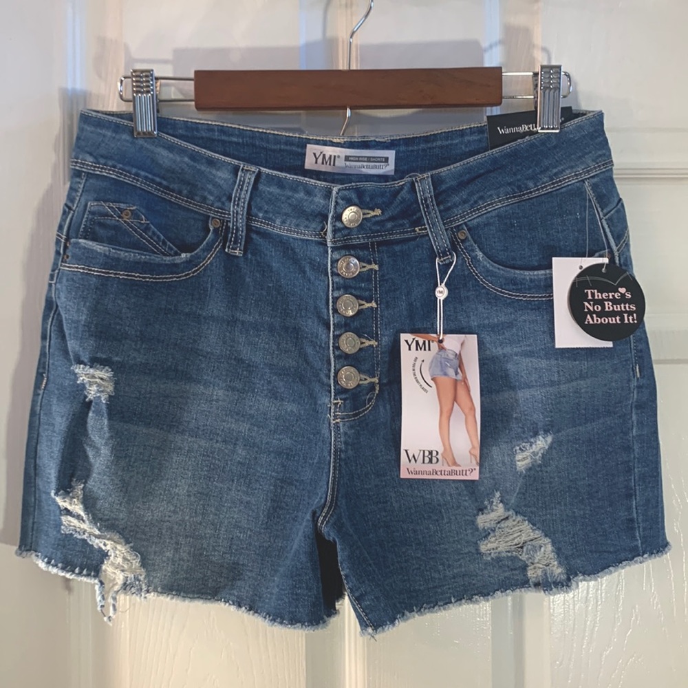 YMI WannaBettaButt? High Rise Jean Shorts